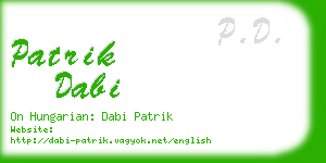 patrik dabi business card